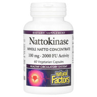 <img alt="Natural Factors, Nattokinase, 100 mg, 60 Vegetarian Capsules" title="Natural Factors, Nattokinase, 100 mg, 60 Vegetarian Capsules,068958017259"