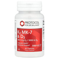 <img alt="Protocol for Life Balance, K2 MK-7 & D3, 60 Capsules" title="Protocol for Life Balance, K2 MK-7 & D3, 60 Capsules,707359103849"