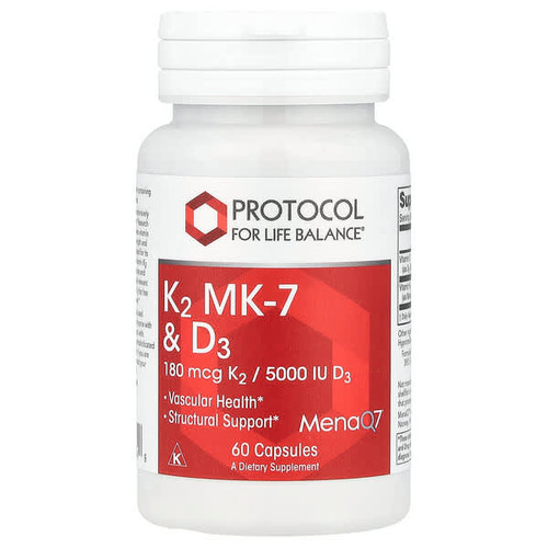 <img alt="Protocol for Life Balance, K2 MK-7 & D3, 60 Capsules" title="Protocol for Life Balance, K2 MK-7 & D3, 60 Capsules,707359103849"