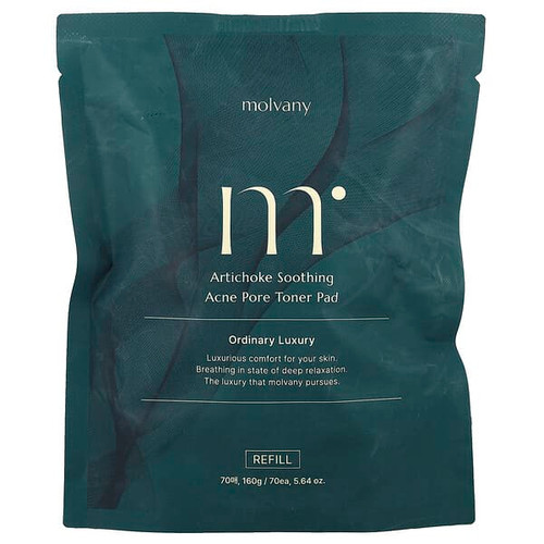 <img alt="Molvany, Artichoke Soothing Acne Pore Toner Pad, Refill , 70 Pads, 5.64 oz (160 g)" title="Molvany, Artichoke Soothing Acne Pore Toner Pad, Refill , 70 Pads, 5.64 oz (160 g),8809849802644"