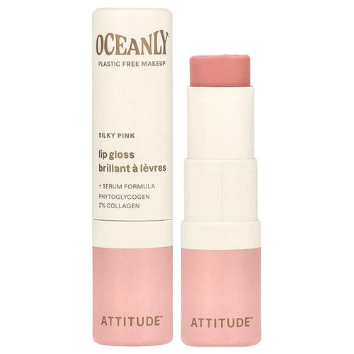 <img alt="ATTITUDE, Oceanly, Lip Gloss, Silky Pink, 0.12 oz (3.4 g)" title="ATTITUDE, Oceanly, Lip Gloss, Silky Pink, 0.12 oz (3.4 g),626232161106"