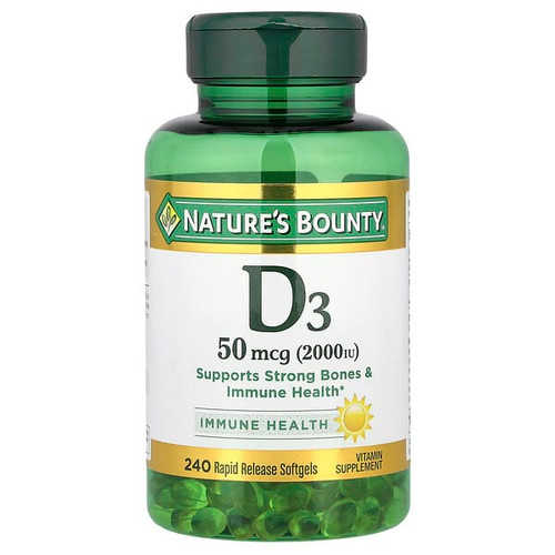 <img alt="Natures Bounty, D3, 50 mcg (2,000 IU), 240 Rapid Release Softgels" title="Natures Bounty, D3, 50 mcg (2,000 IU), 240 Rapid Release Softgels,074312199394"