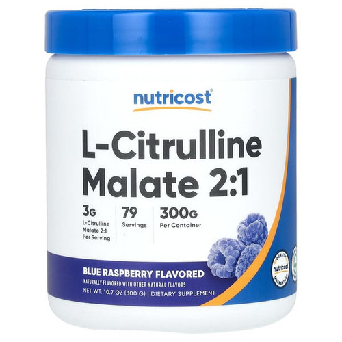 <img alt="Nutricost, L-Citrulline Malate 2-1, Blue Raspberry, 10.7 oz (300 g)" title="Nutricost, L-Citrulline Malate 2-1, Blue Raspberry, 10.7 oz (300 g),810014675060"