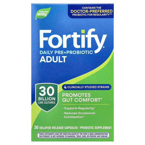 <img alt="Natures Way, Fortify, Daily Pre + Probiotic, Adult, 30 Delayed-Release Capsules" title="Natures Way, Fortify, Daily Pre + Probiotic, Adult, 30 Delayed-Release Capsules,033674102947"