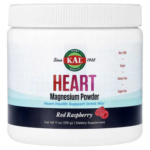 <img alt="KAL, Heart Magnesium Powder, Red Raspberry, 11 oz (315 g)" title="KAL, Heart Magnesium Powder, Red Raspberry, 11 oz (315 g),021245463931"