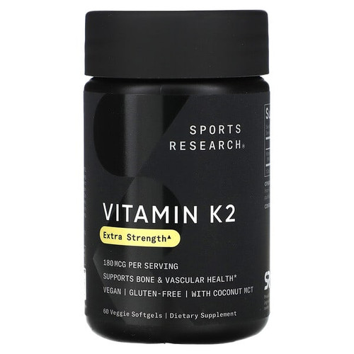 <img alt="Sports Research, Vitamin K2, 180 mcg, 60 Veggie Softgels" title="Sports Research, Vitamin K2, 180 mcg, 60 Veggie Softgels,023249092124"