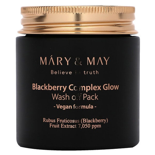 <img alt="Mary & May, Blackberry Complex Glow, Wash Off Pack, 4.4 oz (125 g)" title="Mary & May, Blackberry Complex Glow, Wash Off Pack, 4.4 oz (125 g),8809670682071"