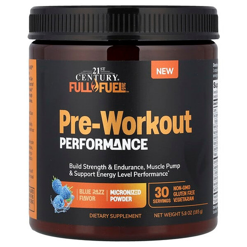 <img alt="21st Century, Full Fuel 365, Pre-Workout Performance, Blue Razz, 5.8 oz (165 g)" title="21st Century, Full Fuel 365, Pre-Workout Performance, Blue Razz, 5.8 oz (165 g),740985222607"