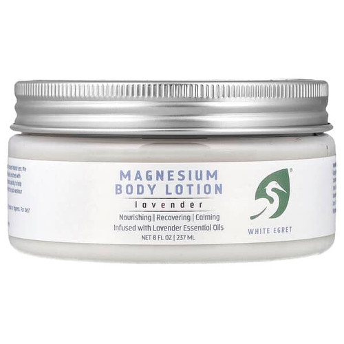 <img alt="White Egret, Magnesium Body Lotion, Lavender, 8 fl oz (237 ml)" title="White Egret, Magnesium Body Lotion, Lavender, 8 fl oz (237 ml),817885022214"