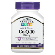 <img alt="21st Century, Liquid Filled CoQ-10, 100 mg, 90 Rapid Release Softgels" title="21st Century, Liquid Filled CoQ-10, 100 mg, 90 Rapid Release Softgels,740985274132"