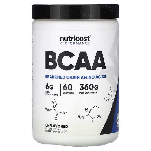 <img alt="Nutricost, Performance, BCAA, Unflavored, 12.9 oz (360 g)" title="Nutricost, Performance, BCAA, Unflavored, 12.9 oz (360 g),857077008206"