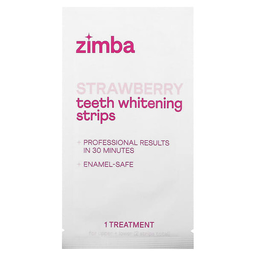 <img alt="Zimba, Teeth Whitening Strips, Strawberry, 14 Treatments" title="Zimba, Teeth Whitening Strips, Strawberry, 14 Treatments,850015722844"