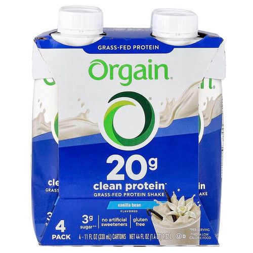 <img alt="Orgain, Clean Grass-Fed Protein Shake, Vanilla Bean, 4 Pack, 11 fl oz (330 ml) Each" title="Orgain, Clean Grass-Fed Protein Shake, Vanilla Bean, 4 Pack, 11 fl oz (330 ml) Each,851770006675"