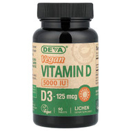 <img alt="Deva, Vegan Vitamin D3, 125 mcg (5,000 IU), 90 Tablets" title="Deva, Vegan Vitamin D3, 125 mcg (5,000 IU), 90 Tablets,895634000614"