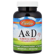<img alt="Carlson, Vitamins A & D, 300 Soft Gels" title="Carlson, Vitamins A & D, 300 Soft Gels,088395123306"