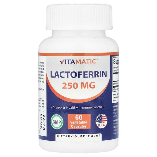 <img alt="Vitamatic, Lactoferrin, 250 mg, 60 Vegetable Capsules" title="Vitamatic, Lactoferrin, 250 mg, 60 Vegetable Capsules,810078471370"