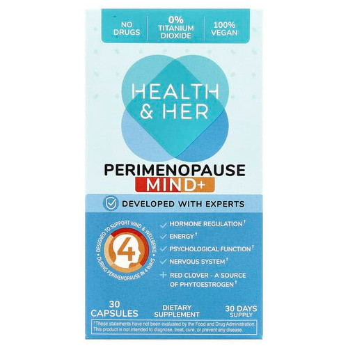 <img alt="Health and Her, Perimenopause Mind+, 30 Capsules" title="Health and Her, Perimenopause Mind+, 30 Capsules,5060737311379"