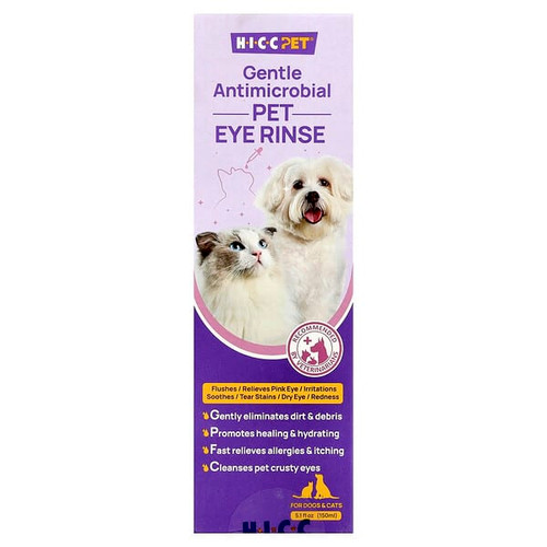 <img alt="HICC Pet, Gentle Antimicrobial Pet Eye Rinse, For Dogs & Cats, 5.1 fl oz (150 ml)" title="HICC Pet, Gentle Antimicrobial Pet Eye Rinse, For Dogs & Cats, 5.1 fl oz (150 ml),850060913129"