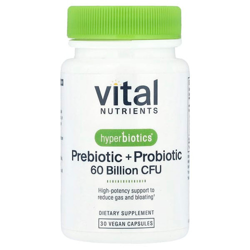 <img alt="Vital Nutrients, Hyperbiotics, Prebiotic  + Probiotic, 30 Vegan Capsules" title="Vital Nutrients, Hyperbiotics, Prebiotic  + Probiotic, 30 Vegan Capsules,9504000252205"