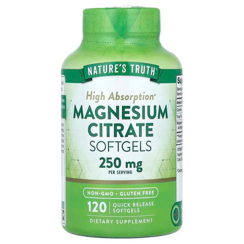 <img alt="Natures Truth, Magnesium Citrate, 120 Quick Release Softgels (125 mg per Softgel)" title="Natures Truth, Magnesium Citrate, 120 Quick Release Softgels (125 mg per Softgel),840093123466"