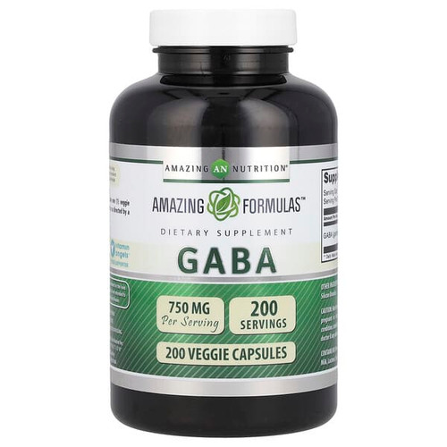 <img alt="Amazing Nutrition, GABA, 750 mg, 200 Veggie Capsules" title="Amazing Nutrition, GABA, 750 mg, 200 Veggie Capsules,810180023276"