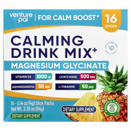 <img alt="Venture Pal, Calming Drink Mix+, Magnesium Glycinate, Pineapple, 16 Stick Packs, 0.14 oz (4 g) Each" title="Venture Pal, Calming Drink Mix+, Magnesium Glycinate, Pineapple, 16 Stick Packs, 0.14 oz (4 g) Each,850049663540"