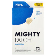 <img alt="Hero Cosmetics, Mighty Patch, Invisible+, 72 Hydrocolloid Patches" title="Hero Cosmetics, Mighty Patch, Invisible+, 72 Hydrocolloid Patches,196270100288"
