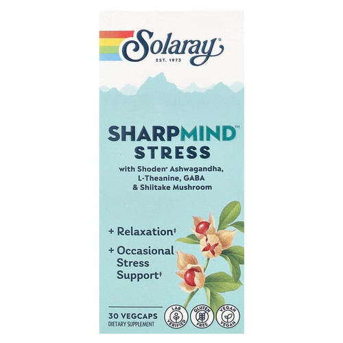 <img alt="Solaray, SharpMind Stress, 30 VegCaps" title="Solaray, SharpMind Stress, 30 VegCaps,076280571141"