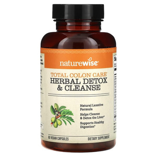 <img alt="NatureWise, Total Colon Care, Herbal Detox & Cleanse, 60 Vegan Capsules" title="NatureWise, Total Colon Care, Herbal Detox & Cleanse, 60 Vegan Capsules,858081006462"