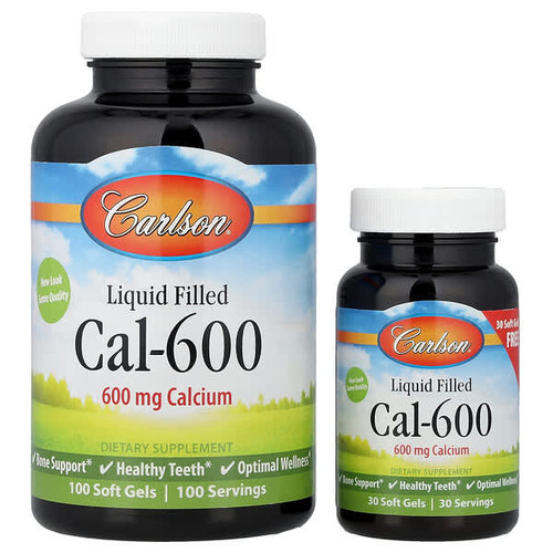 <img alt="Carlson, Cal-600, Liquid Filled , 600 mg, 100 + 30  Softgels" title="Carlson, Cal-600, Liquid Filled , 600 mg, 100 + 30  Softgels,088395051548"
