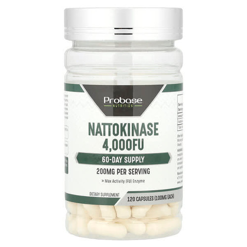 <img alt="Probase Nutrition, Nattokinase, 120 Capsules (100 mg per Capsule)" title="Probase Nutrition, Nattokinase, 120 Capsules (100 mg per Capsule),647379690557"