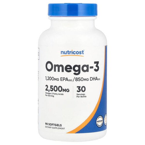 <img alt="Nutricost, Omega-3, 90 Softgels (833 mg per Softgel)" title="Nutricost, Omega-3, 90 Softgels (833 mg per Softgel),810139574217"