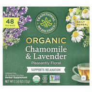 <img alt="Traditional Meds, Organic Chamomile & Lavender, Caffeine Free, 48 Wrapped Tea Bags, 2.53 oz (72 g)" title="Traditional Meds, Organic Chamomile & Lavender, Caffeine Free, 48 Wrapped Tea Bags, 2.53 oz (72 g),032917008398"