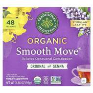 <img alt="Traditional Medicinals, Organic Smooth Move, Original with Senna, Caffeine Free, 48 Wrapped Tea Bags, 3.38 oz (96 g)" title="Traditional Medicinals, Organic Smooth Move, Original with Senna, Caffeine Free, 48 Wrapped Tea Bags, 3.38 oz (96 g),032917008305"