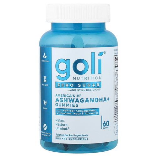<img alt="Goli Nutrition, Ashwagandha+ Gummies, 60 Gummies" title="Goli Nutrition, Ashwagandha+ Gummies, 60 Gummies,055840405683"