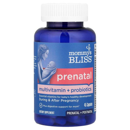 <img alt="Mommys Bliss, Prenatal Multivitamin + Probiotics, 45 Capsules" title="Mommys Bliss, Prenatal Multivitamin + Probiotics, 45 Capsules,679234106231"