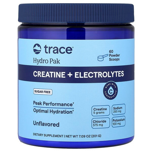 <img alt="Trace, Hydro Pak, Creatine + Electrolytes, Unflavored, 7.09 oz (201 g)" title="Trace, Hydro Pak, Creatine + Electrolytes, Unflavored, 7.09 oz (201 g),810201740083"