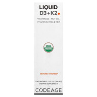 <img alt="Codeage, Liquid D3 + K2, Unflavored, 1 fl oz (29.6 ml)" title="Codeage, Liquid D3 + K2, Unflavored, 1 fl oz (29.6 ml),810196120327"