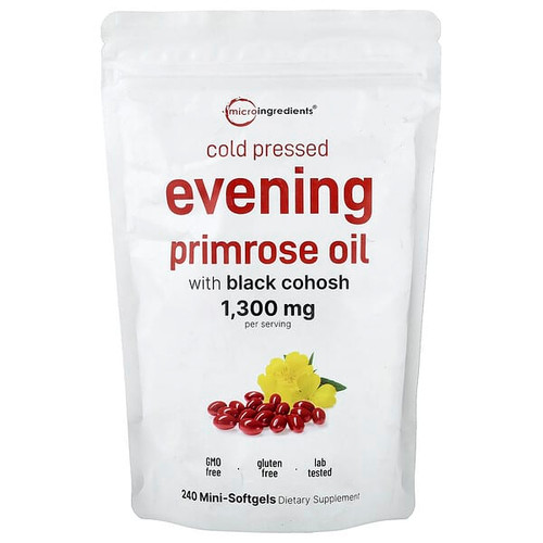 <img alt="Micro Ingredients, Evening Primrose Oil with Black Cohosh, Cold Pressed, 240 Mini-Softgels" title="Micro Ingredients, Evening Primrose Oil with Black Cohosh, Cold Pressed, 240 Mini-Softgels,850069023591"