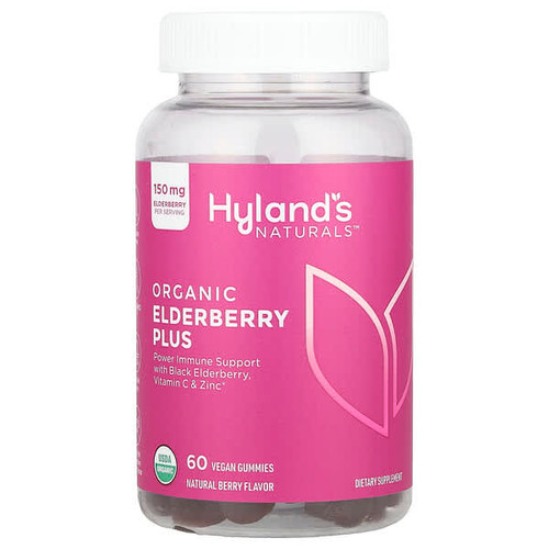 <img alt="Hylands Naturals, Organic Elderberry Plus Gummies, Natural Berry, 60 Vegan Gummies" title="Hylands Naturals, Organic Elderberry Plus Gummies, Natural Berry, 60 Vegan Gummies,810087820022"
