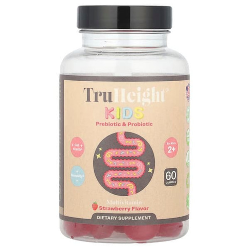 <img alt="TruHeight, Kids Prebiotic & Probiotic Gummies, For Kids 2+, Strawberry, 60 Gummies" title="TruHeight, Kids Prebiotic & Probiotic Gummies, For Kids 2+, Strawberry, 60 Gummies,860011791898"