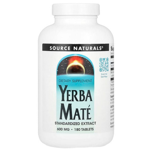 <img alt="Source Naturals, Yerba Mate, 600 mg, 180 Tablets" title="Source Naturals, Yerba Mate, 600 mg, 180 Tablets,021078017318"