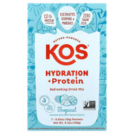 <img alt="KOS, Hydration + Protein, Refreshing Drink Mix, Tropical , 7 Packets, 0.65 oz (18 g) Each" title="KOS, Hydration + Protein, Refreshing Drink Mix, Tropical , 7 Packets, 0.65 oz (18 g) Each,850051063222"