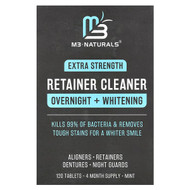 <img alt="M3, Retainer Cleaner, Overnight + Whitening, Mint, 120 Tablets" title="M3, Retainer Cleaner, Overnight + Whitening, Mint, 120 Tablets,850021371746"