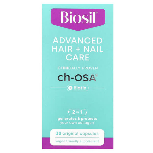 <img alt="Biosil, Advanced Hair + Nail Care + Biotin, 30 Original Capsules" title="Biosil, Advanced Hair + Nail Care + Biotin, 30 Original Capsules,5425010390531"