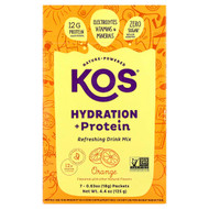 <img alt="KOS, Hydration + Protein, Refreshing Drink Mix, Orange , 7 Packets, 0.65 oz (18 g) Each" title="KOS, Hydration + Protein, Refreshing Drink Mix, Orange , 7 Packets, 0.65 oz (18 g) Each,850051063185"