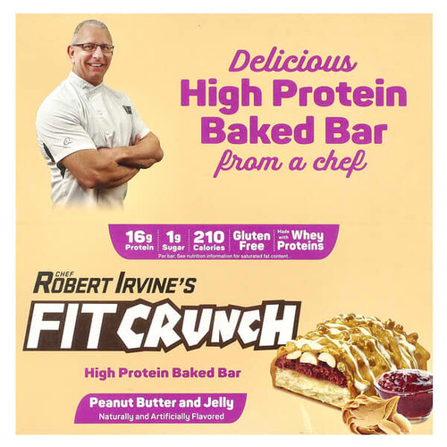 <img alt="FITCRUNCH, High Protein Baked Bar, Peanut Butter and Jelly, 9 Bars, 1.62 (46 g) Each" title="FITCRUNCH, High Protein Baked Bar, Peanut Butter and Jelly, 9 Bars, 1.62 (46 g) Each,817719021123"