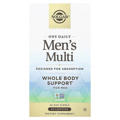 <img alt="Solgar, One Daily Mens Multi, 60 Capsules" title="Solgar, One Daily Mens Multi, 60 Capsules,810122620167"