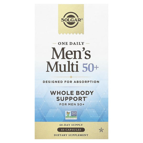 <img alt="Solgar, One Daily Mens Multi 50+, 60 Capsules" title="Solgar, One Daily Mens Multi 50+, 60 Capsules,810122620150"