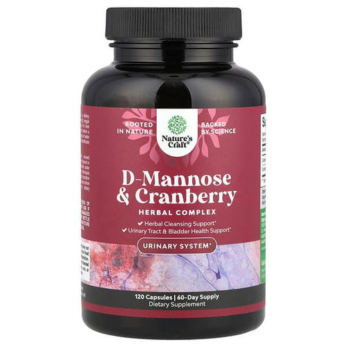 <img alt="Natures Craft, D-Mannose & Cranberry , 120 Capsules" title="Natures Craft, D-Mannose & Cranberry , 120 Capsules,850034386300"